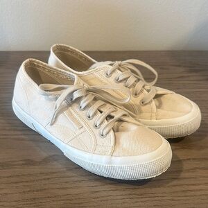 Superga Light Beige Canvas Sneakers